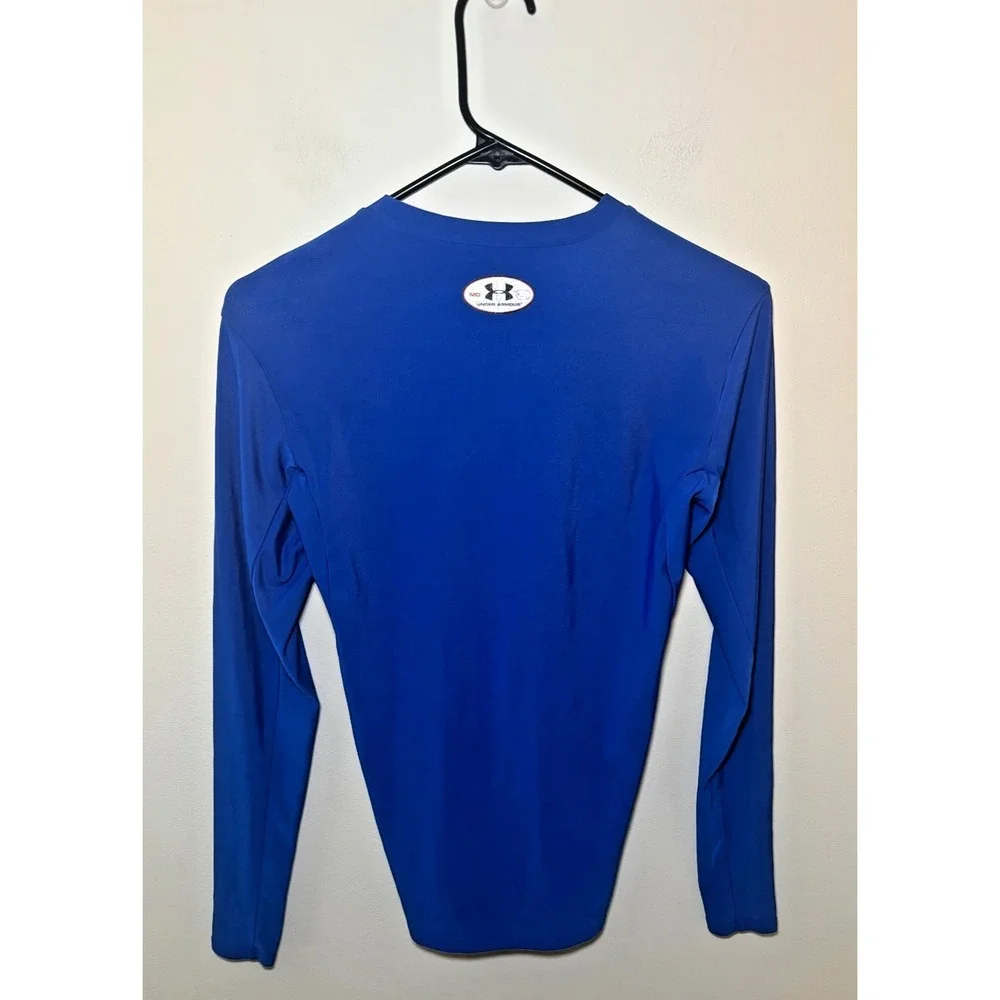 Blue Under Armour Heat Gear Compression Top Size Medium Adult